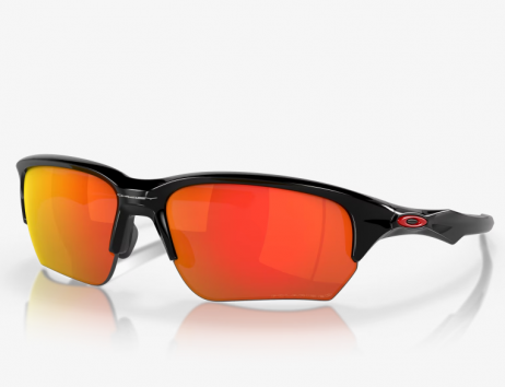 Oakley Flak® Beta Sunglasses Polished Black Frame Ruby Iridium Polarized Lenses