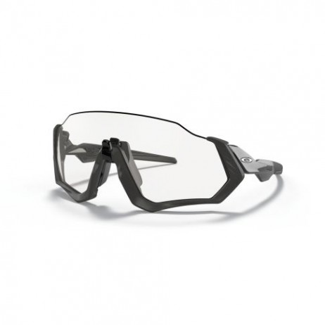 Oakley Flight Jacket™ Sunglasses Steel Frame Clear To Black Iridium Photochromic Lens