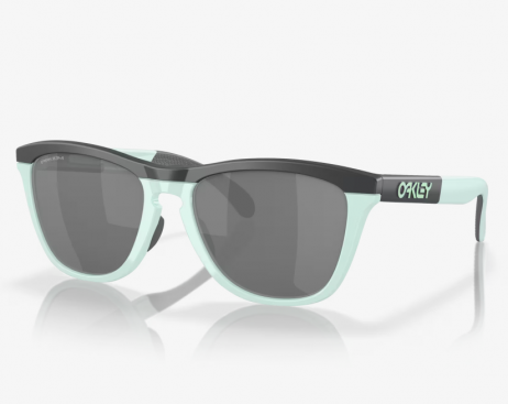 Oakley Frogskins Range Sunglasses Matte Carbon/Blue Milkshake Frame Prizm Black Lenses