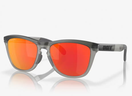Oakley Frogskins Range Sunglasses Matte Grey Smoke/Grey Ink Frame Prizm Ruby Lenses