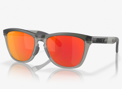 Oakley Frogskins Range Sunglasses Matte Grey Smoke/Grey Ink Frame Prizm Ruby Lenses