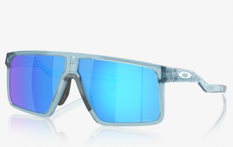 Oakley Helux Sunglasses Transparent Stonewash Frame Prizm Sapphire Lenses