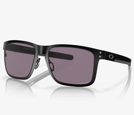 Oakley Holbrook Metal Sunglasses Matte Black Frame Prizm Grey Lenses