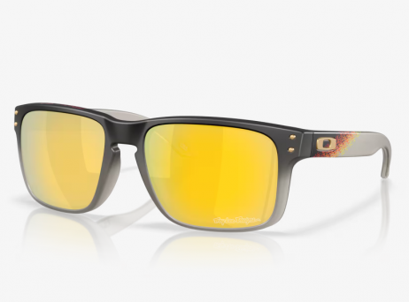 Oakley Holbrook Sunglasses Troy Lee Designs Black Fade Frame Prizm 24k Polarized Lenses