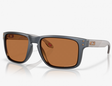 Oakley Holbrook XL Sunglasses Blue Steel Frame Prizm Bronze Polarized Lenses