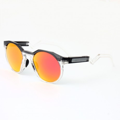 Oakley HSTN Sunglasses Black Clear Frame Prizm Ruby Lenses