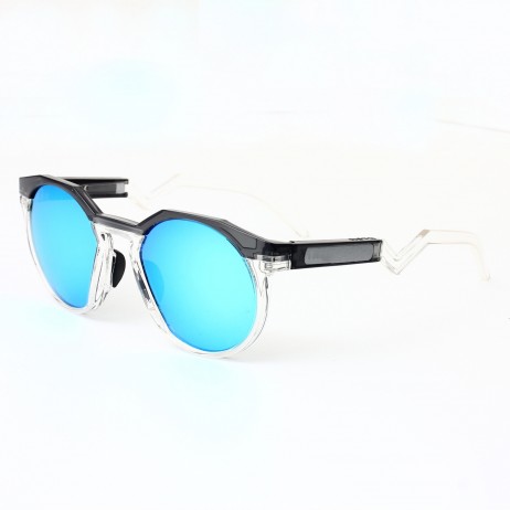 Oakley HSTN Sunglasses Black Clear Frame Prizm Sapphire Lenses