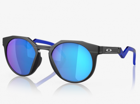 Oakley HSTN Sunglasses Matte Black Frame Prizm Sapphire Polarized Lenses