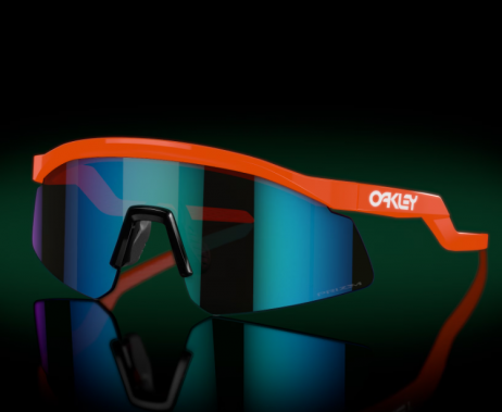 Oakley Hydra Sunglasses Neon Orange Frame Prizm Sapphire Lenses