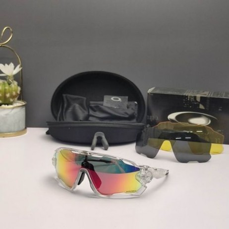 Oakley Jawbreaker Sunglasses Crystal Frame Prizm Ruby Lenses