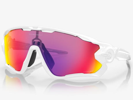 Oakley Jawbreaker Sunglasses Polished White Frame Prizm Road Lenses