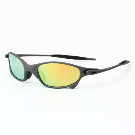 Oakley Juliet Sunglasses Black Frame Galaxy Gold Polarized Lenses