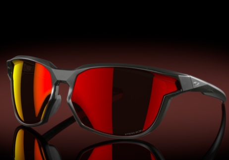 Oakley Kaast Sunglasses Matte Grey Smoke Frame Prizm Ruby Lenses