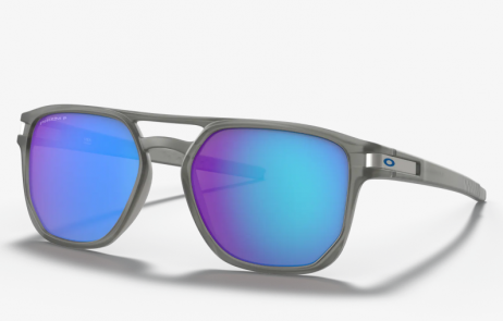 Oakley Latch Beta Sunglasses Matte Grey Ink Frame Prizm Sapphire Polarized Lenses