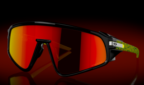 Oakley Latch Panel Inner Spark Collection Sunglasses Black Ink Frame Prizm Ruby Lenses
