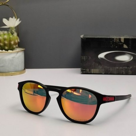Oakley Latch Sunglasses Matte Black Frame Polarized Ruby Lenses