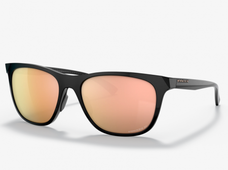 Oakley Leadline Sunglasses Polished Black Frame Prizm Rose Gold Polarized Lenses