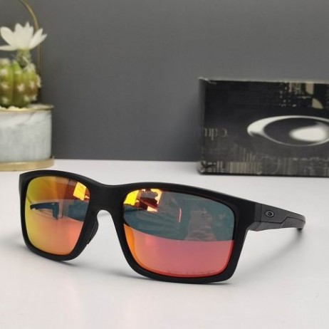 Oakley Mainlink Sunglasses Matte Black Frame Polarized Ruby Lenses