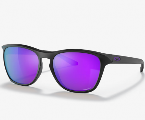 Oakley Manorburn Sunglasses Matte Black Frame Prizm Violet Lenses