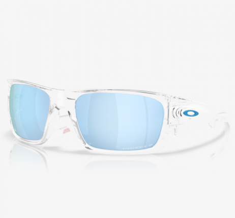 Oakley Masseter Sunglasses Polished Clear Frame Prizm Deep Water Polarized Lenses