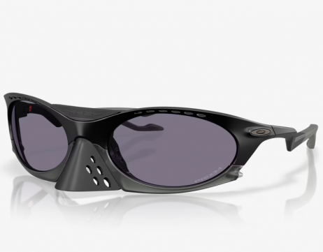 Oakley Plantaris Sunglasses Matte Black Frame Prizm Grey Lenses