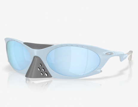 Oakley Plantaris Sunglasses Matte Stonewash Frame Prizm Deep Water Polarized Lenses