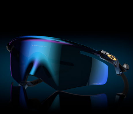 Oakley QNTM Kato Sunglasses Transparent Stonewash Frame Prizm Sapphire Lenses
