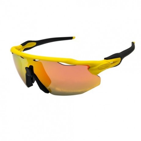 Oakley Radar EV Advancer Sunglasses OO9442 Black Yellow Frame Prizm Ruby Lens
