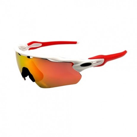 Oakley Radar EV Path OO9275 Sunglasses Red White Frame Ruby Lens