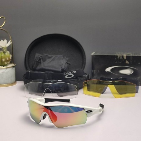 Oakley Radar Path Sunglasses White Black Frame Galaxy Ruby Lenses