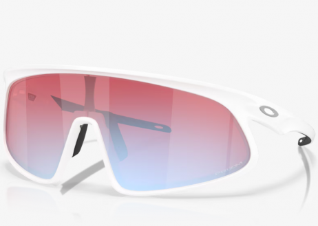 Oakley RSLV Sunglasses Matte White Frame Prizm Snow Sapphire Lenses