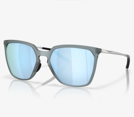 Oakley Sielo SQ Sunglasses Matte Crystal Black Frame Prizm Deep Water Polarized Lenses