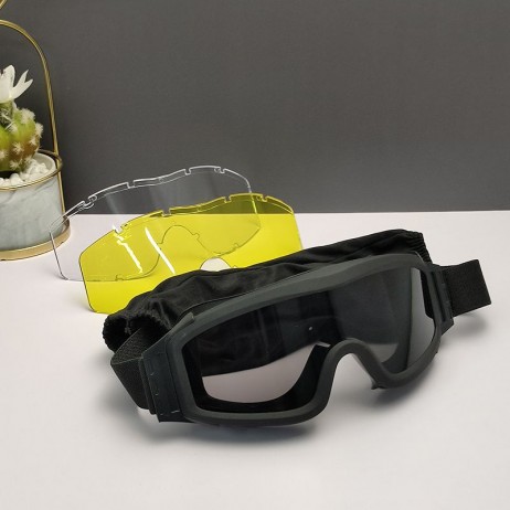 Oakley Ski Goggles Black Frame 3 Interchangeable Lenses