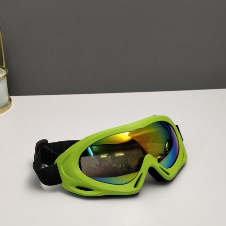 Oakley Ski Goggles Green Frame Galaxy Gold Anti-fog Lenses