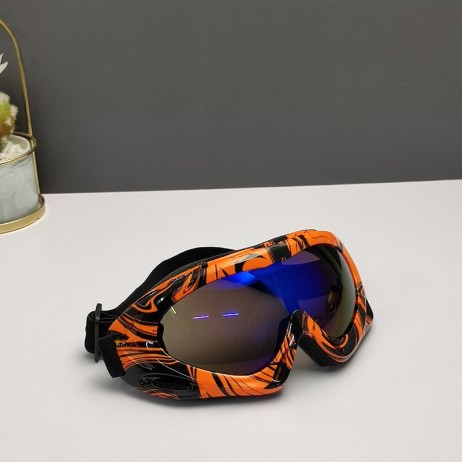 Oakley Ski Goggles Orange Black Frame Anti-fog Galaxy Gold Lenses