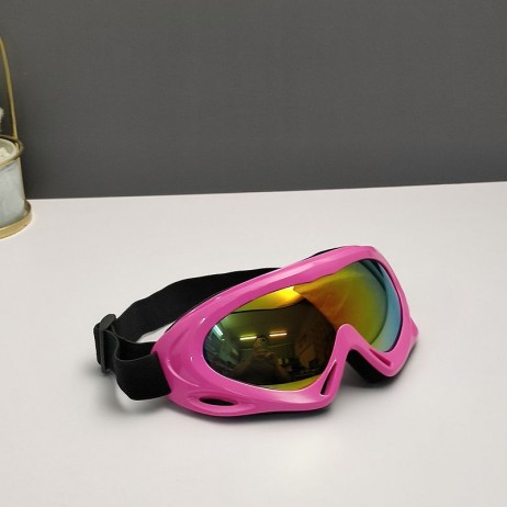 Oakley Ski Goggles Pink Frame Anti-fog Galaxy Gold Lenses