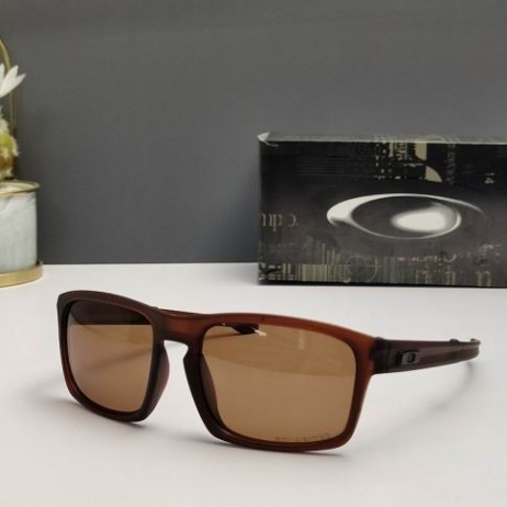 Oakley Sliver F Foldable Sunglasses Amber Frame Polarized Gradient Brown Lenses