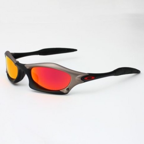 Oakley Splice Sunglasses Matte Black Gunmetal Frame Polarized Ruby Lenses
