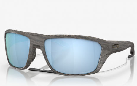 Oakley Split Shot Sunglasses Woodgrain Frame Prizm Deep Water Polarized Lenses