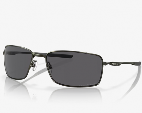 Oakley Square Wire Sunglasses Carbon Frame Grey Polarized Lenses
