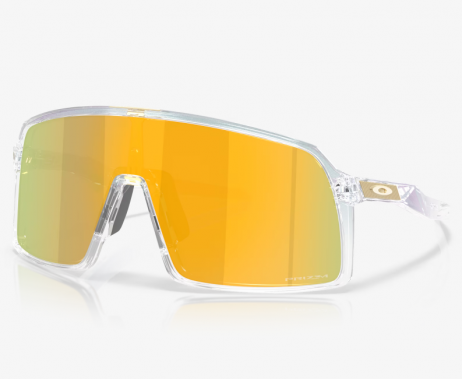 Oakley Sutro Sunglasses Clear Pacific Glass Frame Prizm 24k Lenses