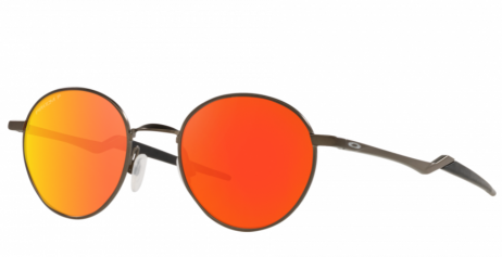 Oakley Terrigal Sunglasses Satin Pewter Frame Rizm Ruby Polarized Lenses