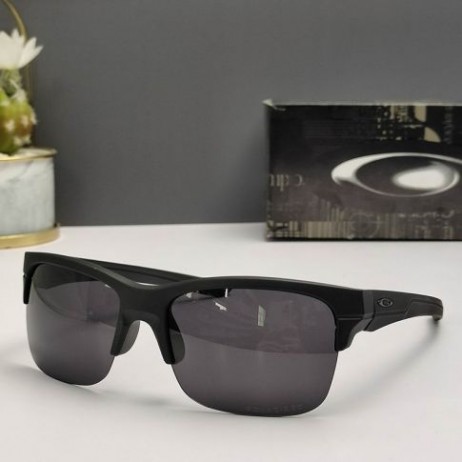 Oakley Thinlink Sunglasses Matte Black Frame Polarized Black Iridium Lenses