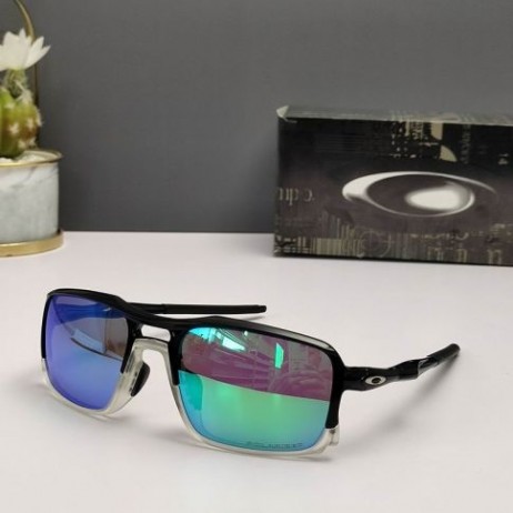 Oakley Triggerman Sunglasses Black Clear Frame Prizm Polarized Galaxy Jade Lenses