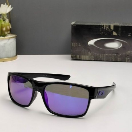 Oakley TwoFace Sunglasses Polished Black Frame Prizm Purple Polarized Lenses