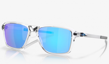Oakley Wheel House Sunglasses Polished Clear Frame Prizm Sapphire Lenses