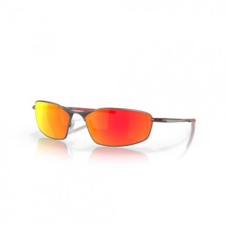 Oakley Whisker Sunglasses Matte Gunmetal Frame Prizm Ruby Lenses