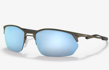 Oakley Wire Tap 2.0 Sunglasses Satin Lead Frame Prizm Deep Water Polarized Lenses
