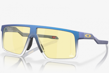 Oakley X Fortnite Helux Sunglasses Matte Cyan Blue Clear Shift Frame Prizm Gaming 2.0 Lenses