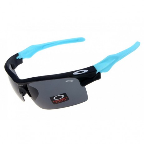 Oakleys fast jacket black / blue / grey lens sunglass
